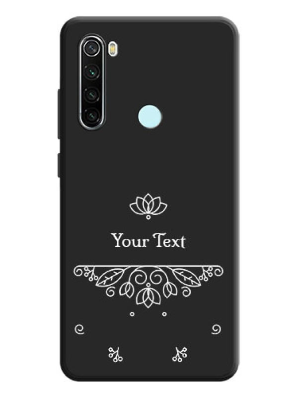 Custom Lotus Garden Custom Text On Space Black Personalized Soft Matte Phone Covers -Xiaomi Redmi Note 8
