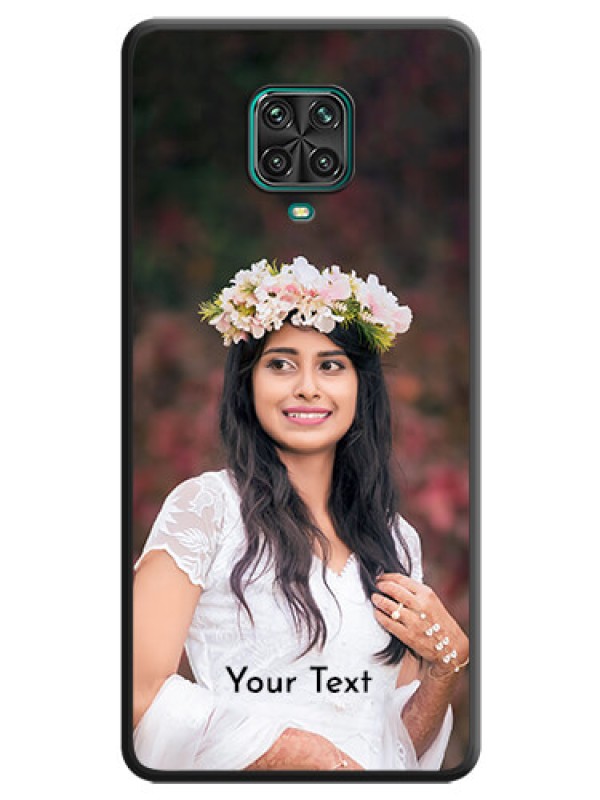 Custom Full Single Pic Upload With Text On Space Black Personalized Soft Matte Phone Covers -Xiaomi Redmi Note 9 Pro Max