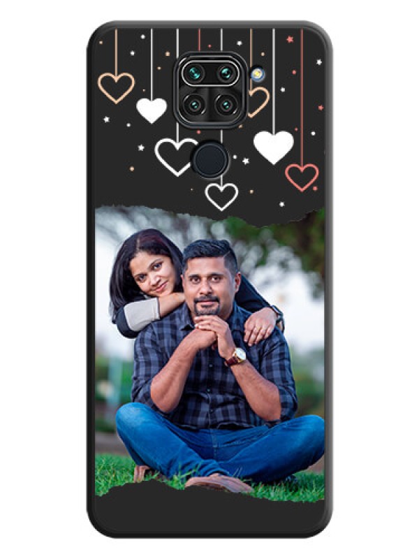 Custom Love Hangings with Splash Wave Picture on Space Black Custom Soft Matte Phone Back Cover - Redmi Note 9