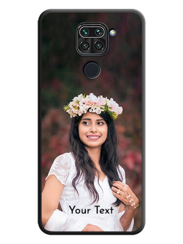 Custom Full Single Pic Upload With Text On Space Black Personalized Soft Matte Phone Covers -Xiaomi Redmi Note 9
