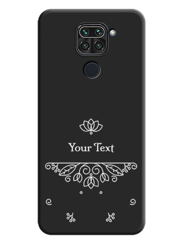 Custom Lotus Garden Custom Text On Space Black Personalized Soft Matte Phone Covers -Xiaomi Redmi Note 9