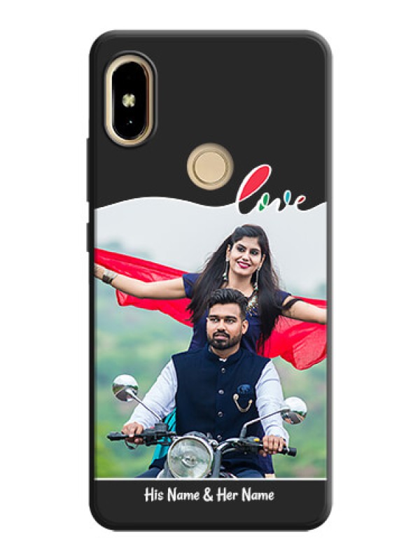 Custom Fall in Love Pattern with Picture on Photo on Space Black Soft Matte Mobile Case - Redmi S2