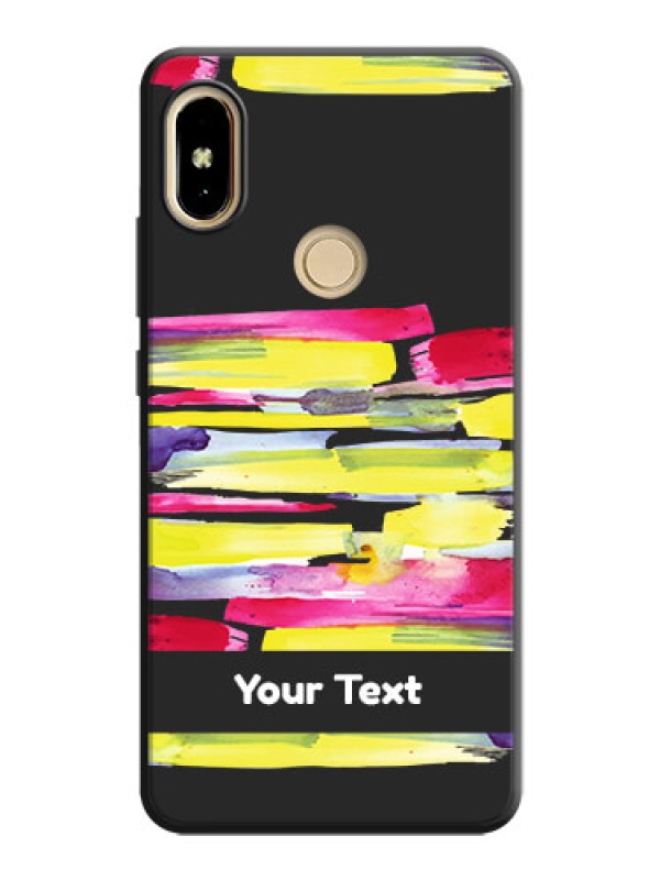 Custom Brush Coloured on Space Black Personalized Soft Matte Phone Covers - Redmi S2