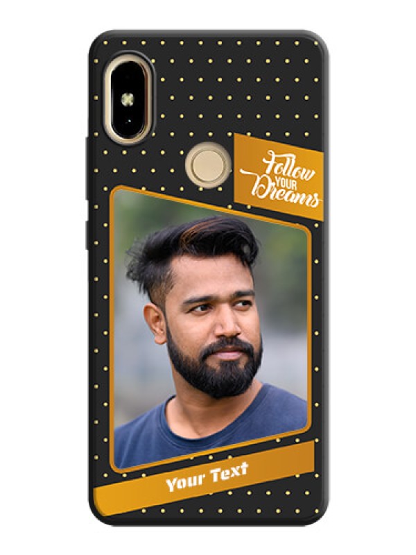 Custom Follow Your Dreams with White Dots on Space Black Custom Soft Matte Phone Cases - Redmi S2