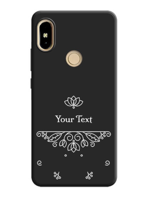 Custom Lotus Garden Custom Text On Space Black Personalized Soft Matte Phone Covers -Xiaomi Redmi Y2