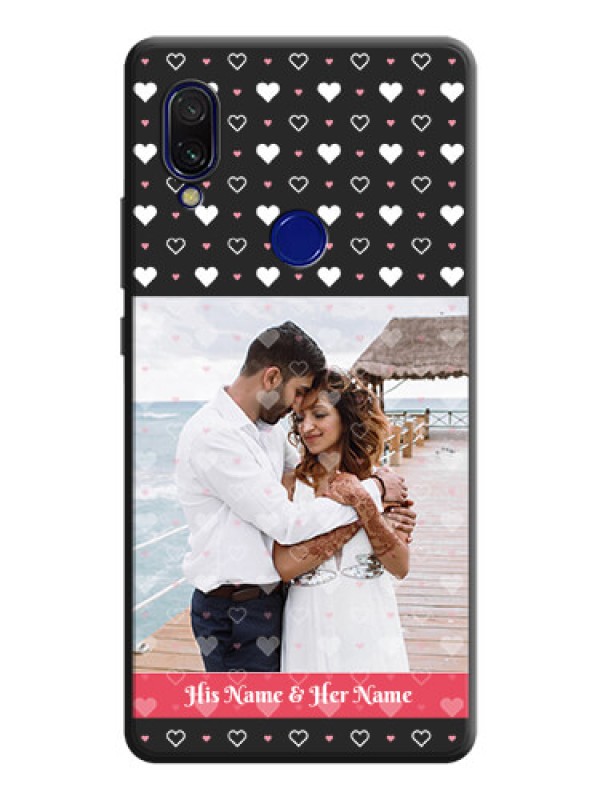 Custom White Color Love Symbols with Text Design - Photo on Space Black Soft Matte Phone Cover - Redmi Y3