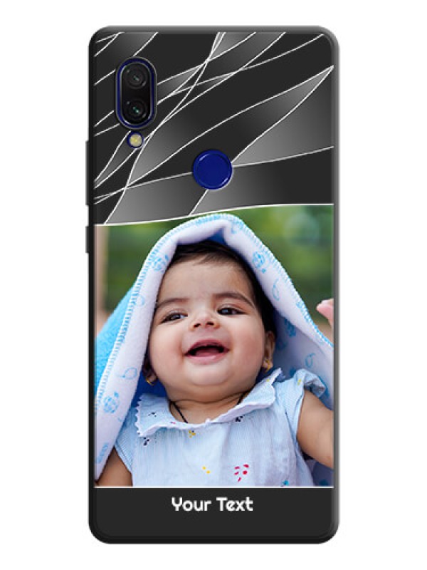 Custom Mixed Wave Lines - Photo on Space Black Soft Matte Mobile Cover - Redmi Y3