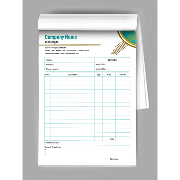 Premium Bill Book Design Premium Bill Book Design