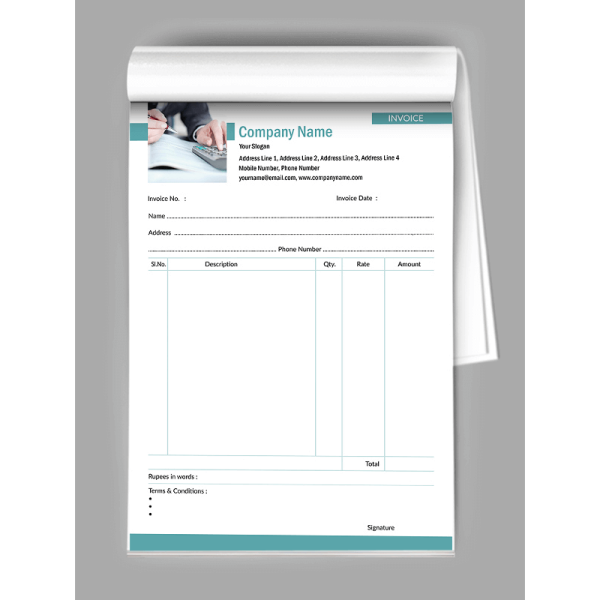 Accountant Bill Book Design Accountant Bill Book Design