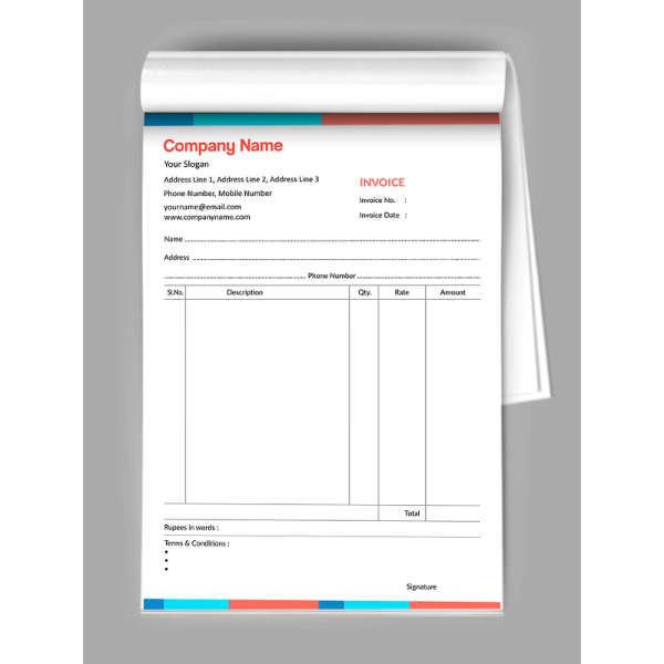 Professional Bill Book Design Professional Bill Book Design