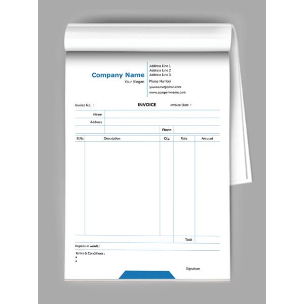IT Company Bill Book Design IT Company Bill Book Design