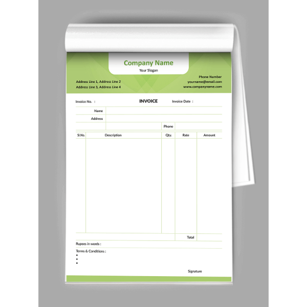 Premium Bill Book Design Premium Bill Book Design