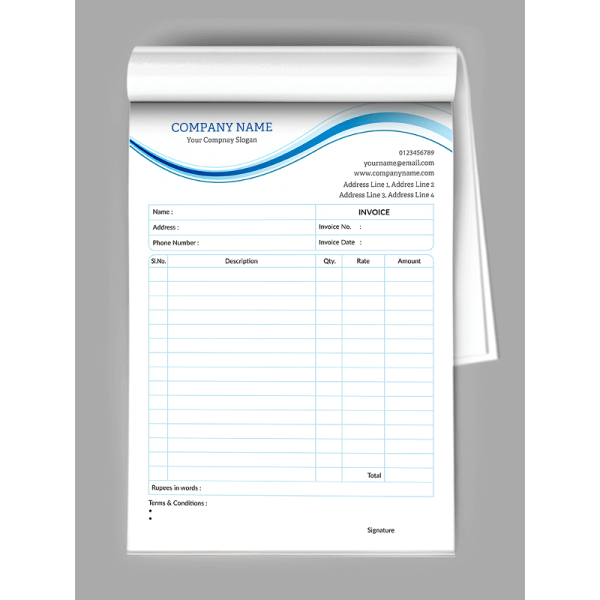 Professional Bill Book Design Professional Bill Book Design