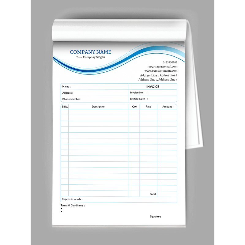 Professional Bill Book Design
