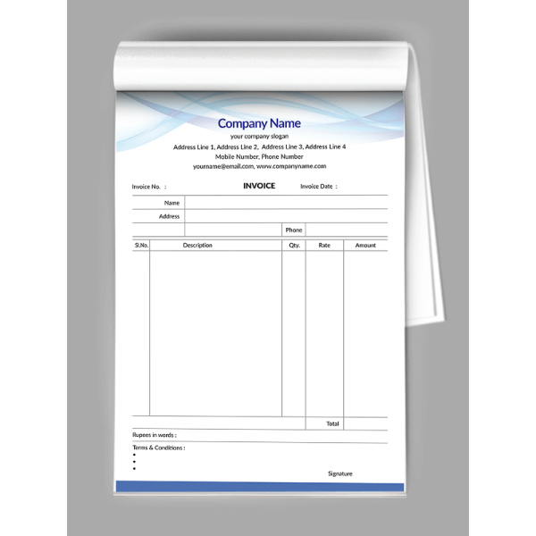 IT Company Bill Book Design IT Company Bill Book Design