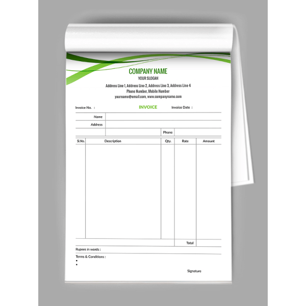 Professional Bill Book Design Professional Bill Book Design