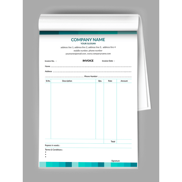 Premium Bill Book Design Premium Bill Book Design