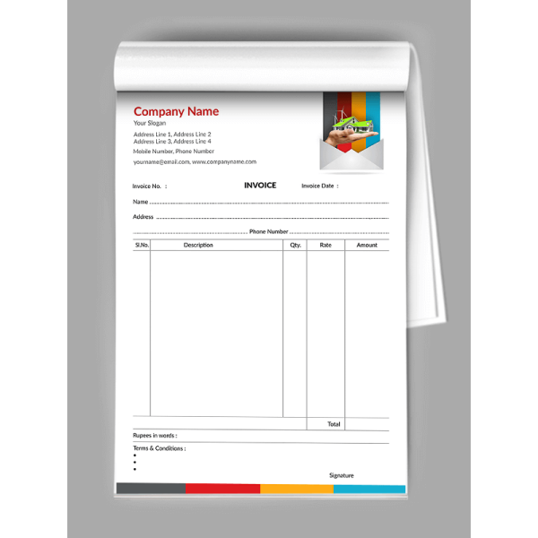 Construction Company Bill Book Design Construction Company Bill Book Design