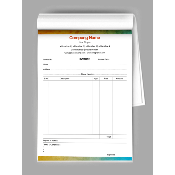 Premium Bill Book Design Premium Bill Book Design