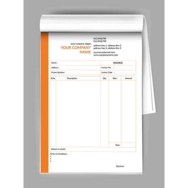 Professional Bill Book Design Professional Bill Book Design