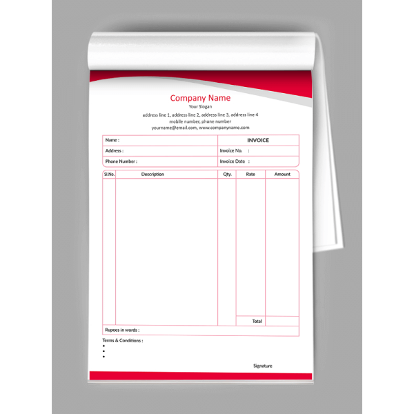 Premium Bill Book Design Premium Bill Book Design