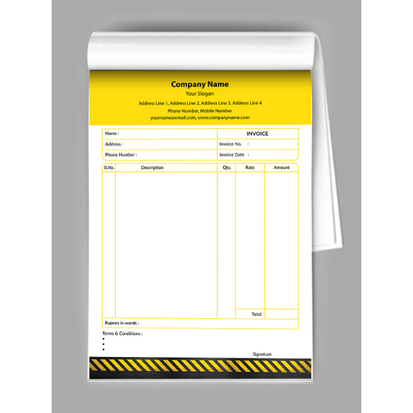 Professional Bill Book Design Professional Bill Book Design