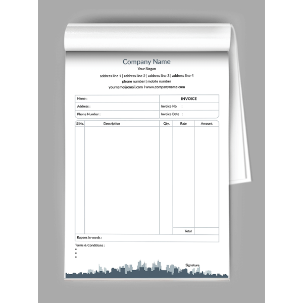 Consultancy Bill Book Design Consultancy Bill Book Design