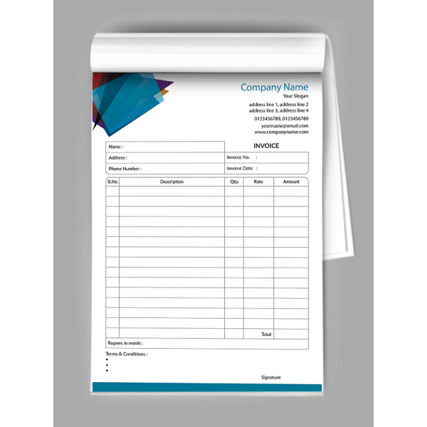 Professional Bill Book Design Professional Bill Book Design