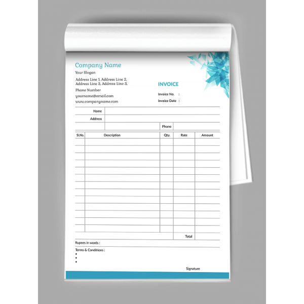 Abstract Bill Book Design Abstract Bill Book Design