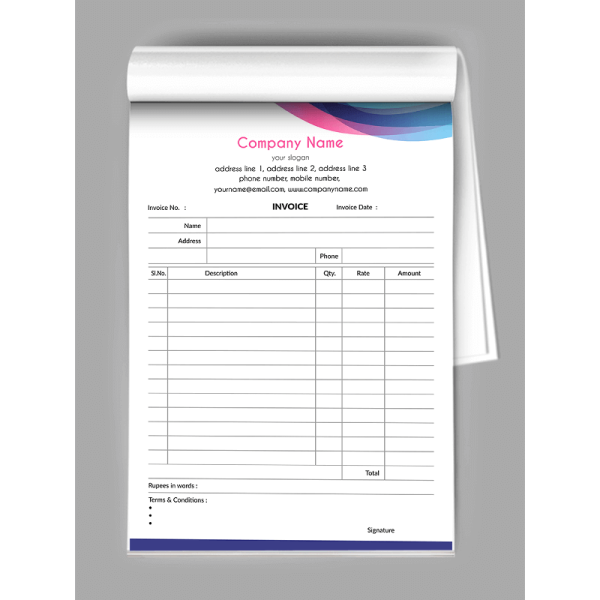Premium Bill Book Design Premium Bill Book Design