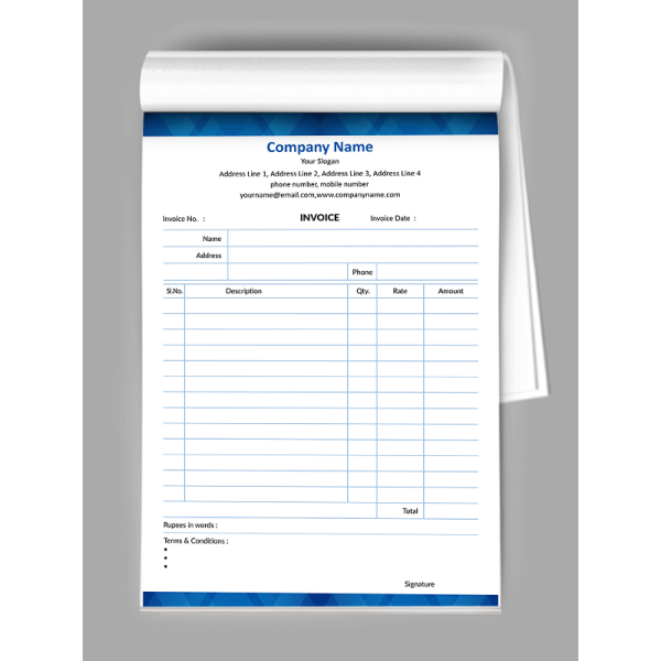 Premium Bill Book Design Premium Bill Book Design