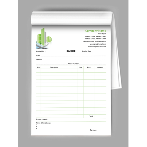 Construction Bill Book Design