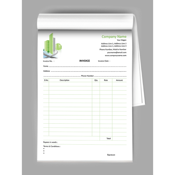 Construction Bill Book Design Construction Bill Book Design