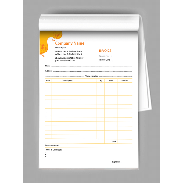 Premium Bill Book Design Premium Bill Book Design