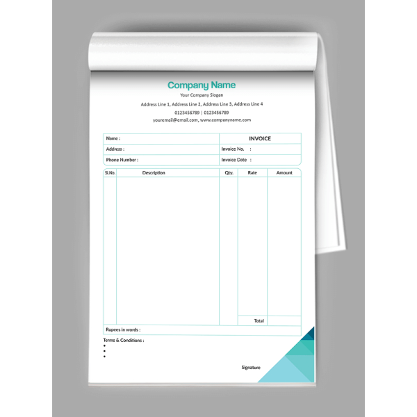 Professional Bill Book Design Professional Bill Book Design