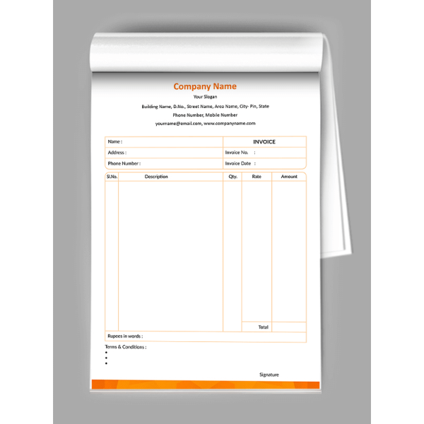 Premium Bill Book Design Premium Bill Book Design