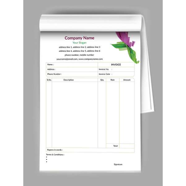 Abstract Bill Book Design Abstract Bill Book Design