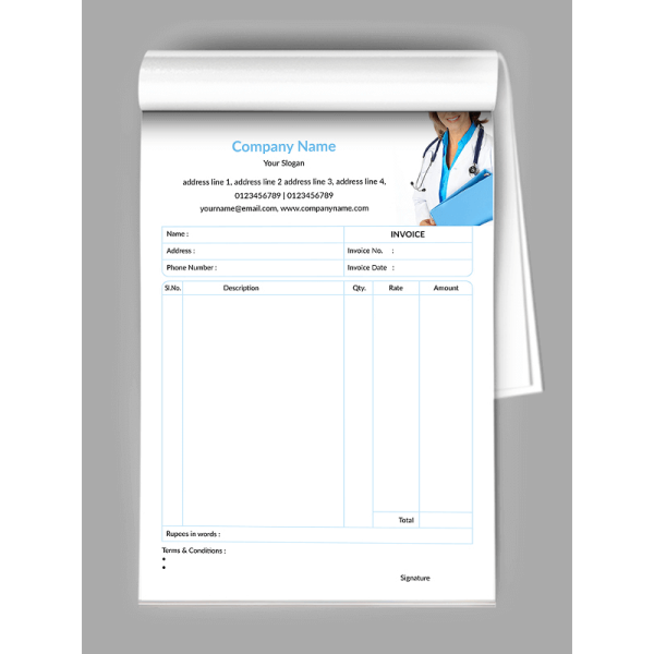 Doctors Bill Book Design Doctors Bill Book Design