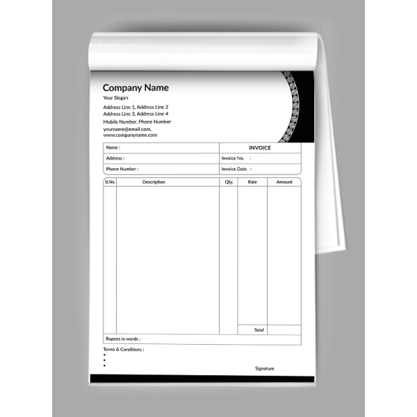 Premium Bill Book Design Premium Bill Book Design