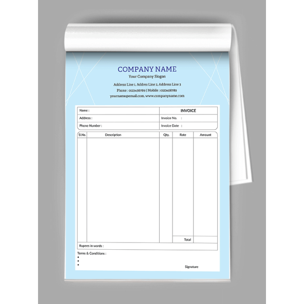 Professional Bill Book Design Professional Bill Book Design