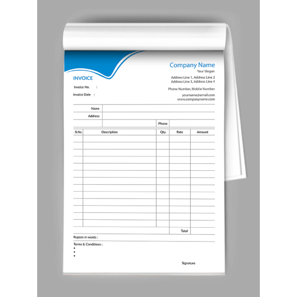 Premium Bill Book Design Premium Bill Book Design