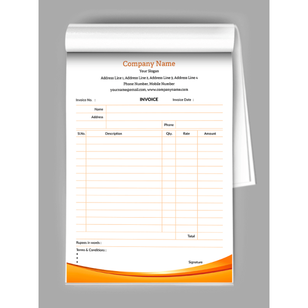 Premium Bill Book Design Premium Bill Book Design