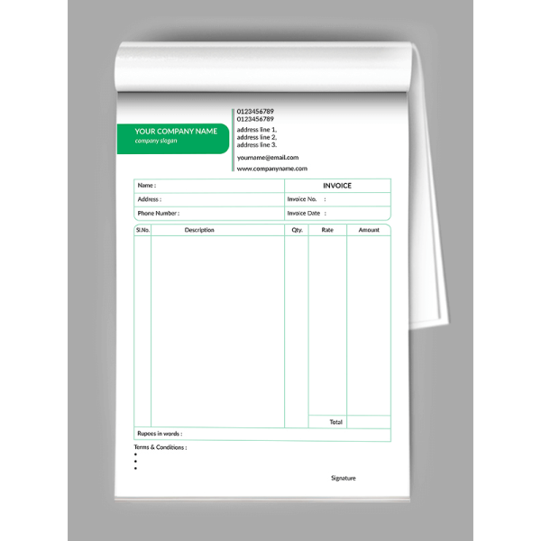 Management Bill Book Design Management Bill Book Design