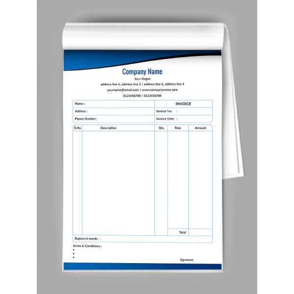 Professional Bill Book Design Professional Bill Book Design