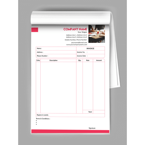 Consultancy Bill Book Design Consultancy Bill Book Design
