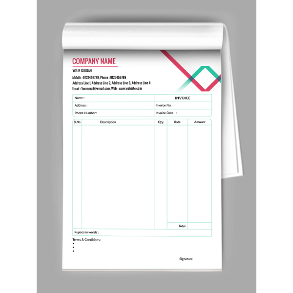 Premium Bill Book Design Premium Bill Book Design