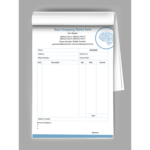 Computer Spare parts Bill Book Design Computer Spare parts Bill Book Design