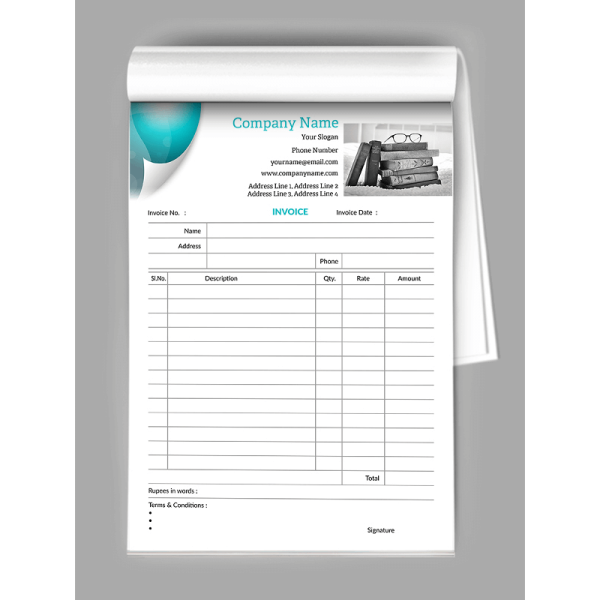Book Shop Bill Book Design Book Shop Bill Book Design