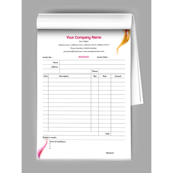 Abstract Bill Book Design Abstract Bill Book Design