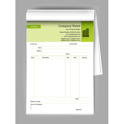 Construction Bill Book Design